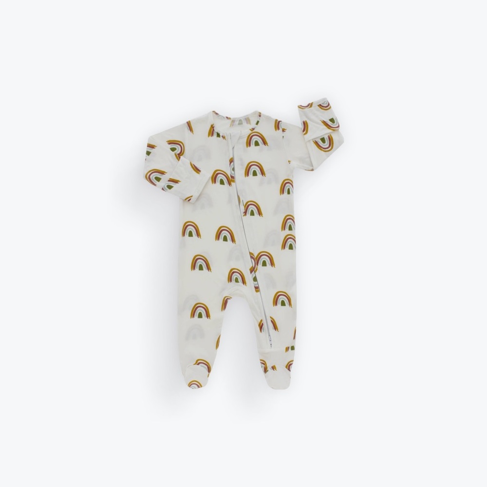 Rainbow Bamboo Footie